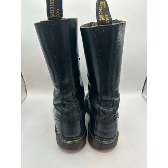 Vintage Dr Martens 1420 14 Eye black leather Combat boots England m 7 W 8 - Picture 5 of 9